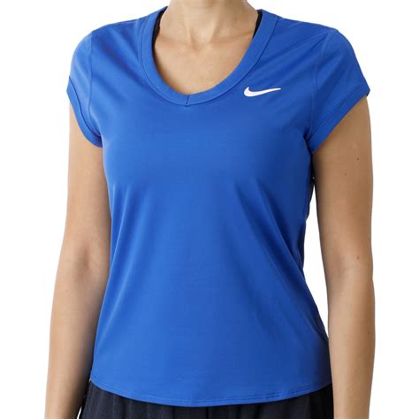 nike court blauw shirt witte streep dames|NikeCourt Advantage Dri.